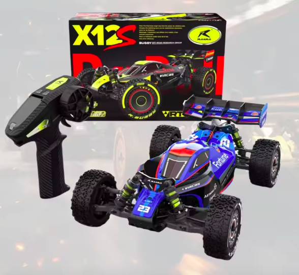 【ジャンク新品】RLAARLO AM-X12 4WD ブラシレスモーター ⑦ 青 Rlaarlo X12S 1/12 Brushless 4WD RC Buggy – 90 KM/H High